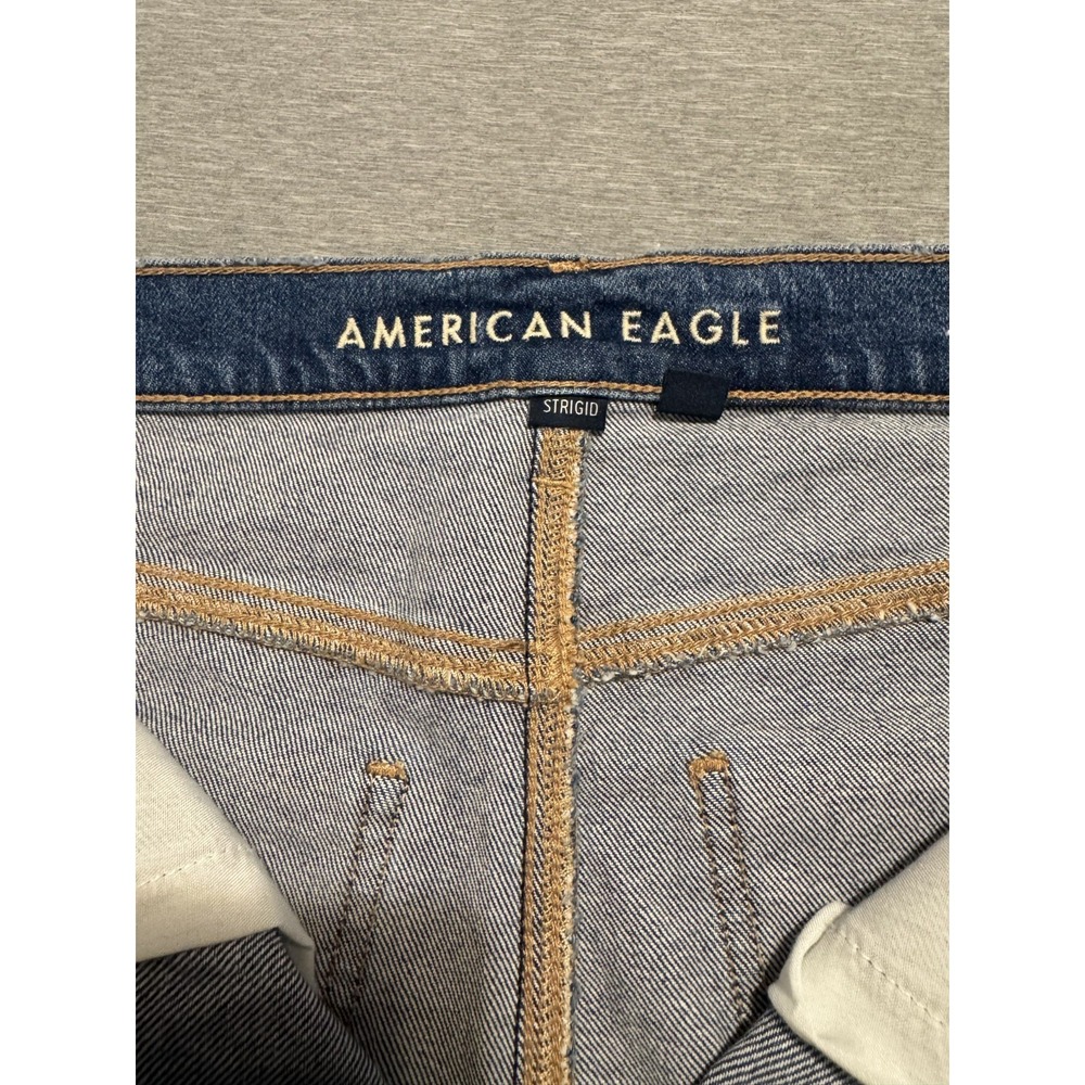 American Eagle Strigid Super High-Rise Baggy Straight Jeans Women's 8XS - Picture 3 of 7